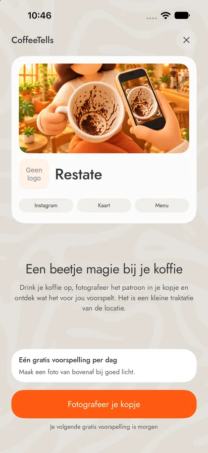Echt app-scherm · voorbeeldzaak