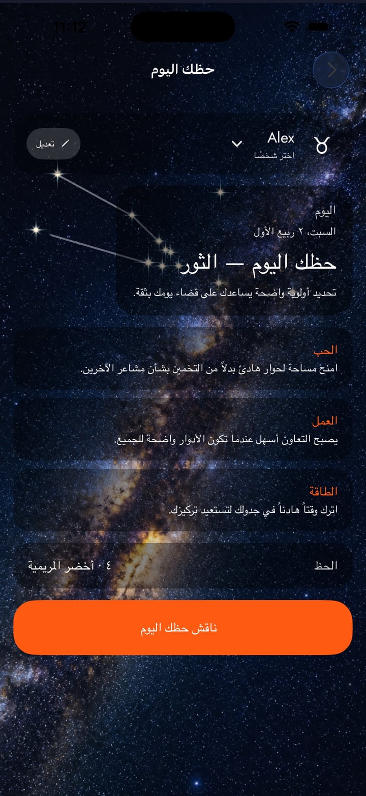 اقرأ توقعاً شخصياً للحب والعمل والطاقة مع لون ورقم الحظ.